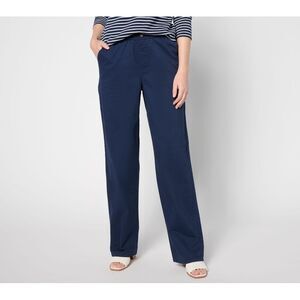 Maya J Women's Plus Sz Pants 4X Denim & Co. EasyWear Twill Blue A633304